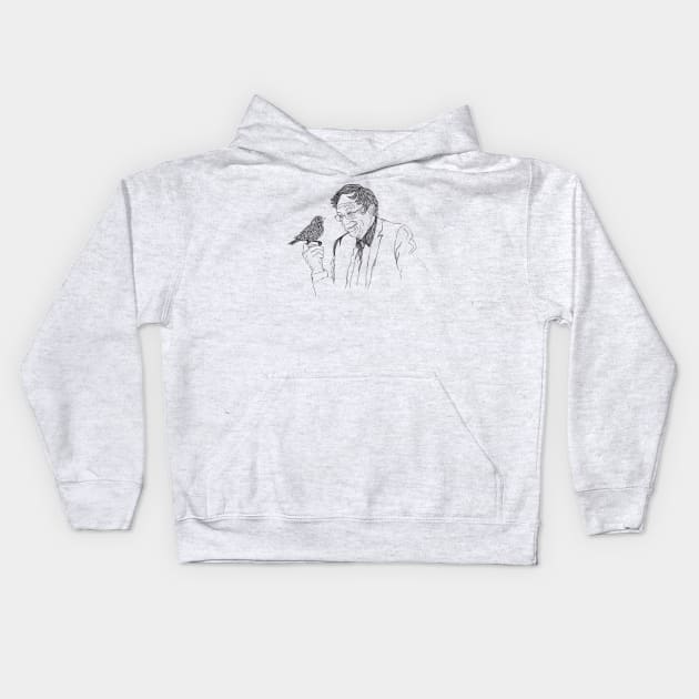 Bernie Sanders & Bird Kids Hoodie by Vanilla Susu